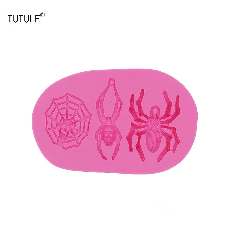 Spider Web w// Spider Cameo Polymer Clay Mold
