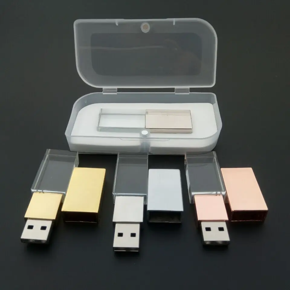 Crystal usb sticks 3D print custom logo 10pcs/lot 4GB 8GB 16GGB usb ...