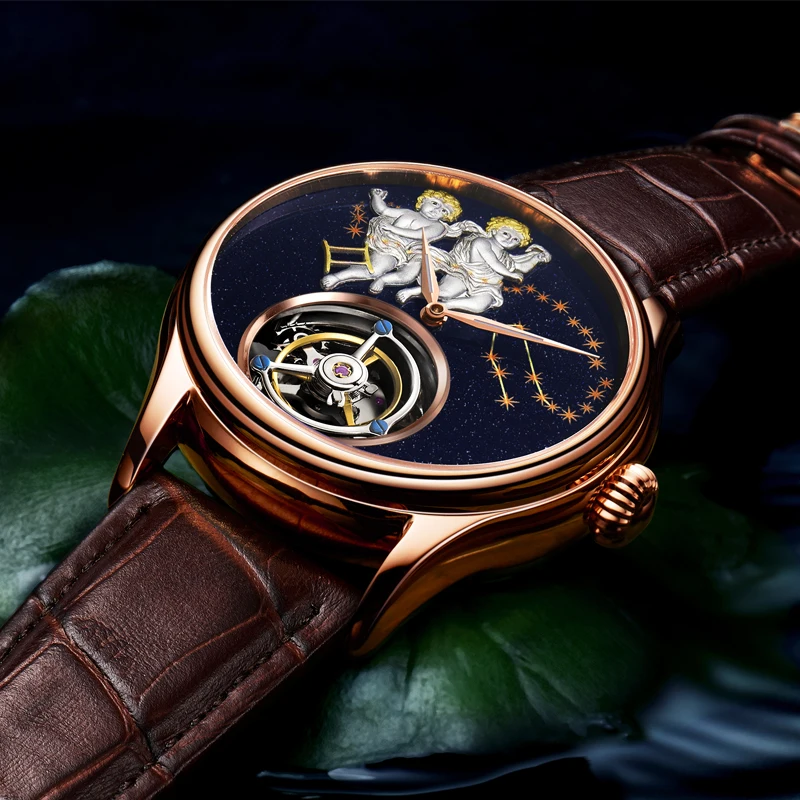 GUANQIN 2020 Real Tourbillon механические мужские часы с ручным заводом Лидирующий бренд