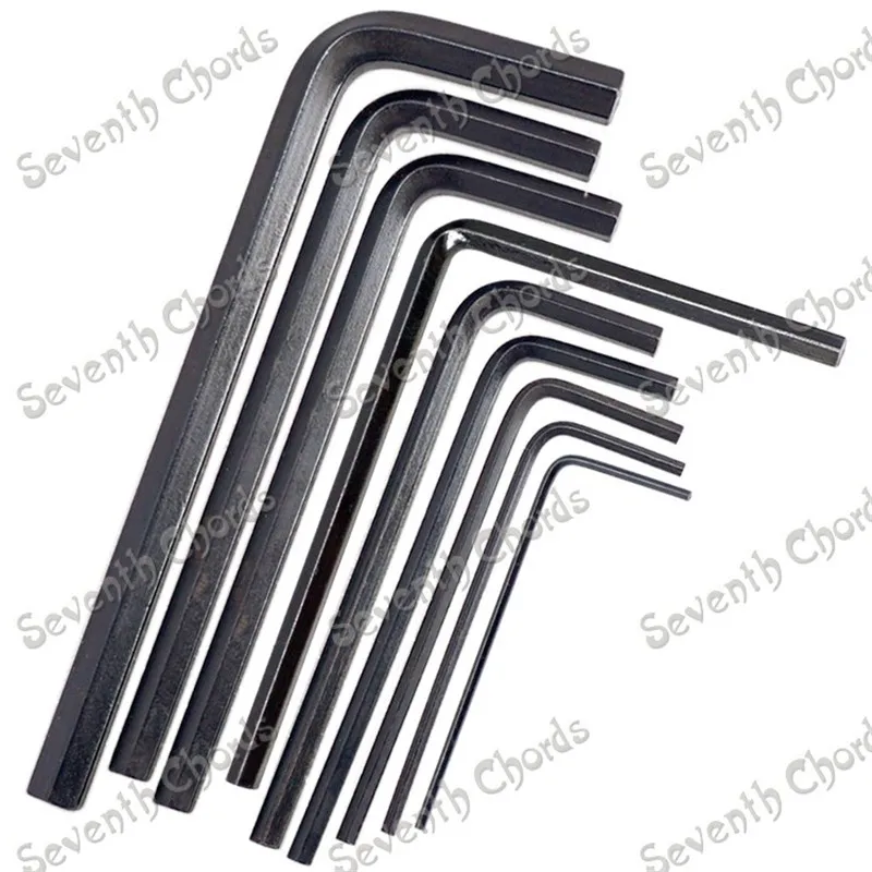 

Bass Guitar Allen Wrench Set of 9 Keys 1/20" 1.5MM 2MM 2.5MM 3MM1/8" 4MM 3/16" 5MM. Guitar Accessories