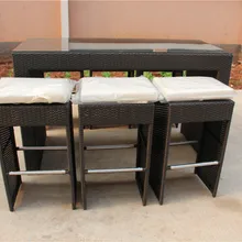 Лидер продаж Современные ручной работы сад ротанга смолы плетеная мебель для бара