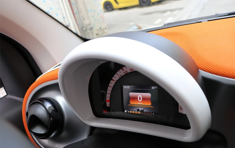 Украшения для приборной панели автомобиля Наклейка измеритель скорости топлива матер рамка модификация для Smart 453 fortwo forfour аксессуары для стайлинга автомобилей