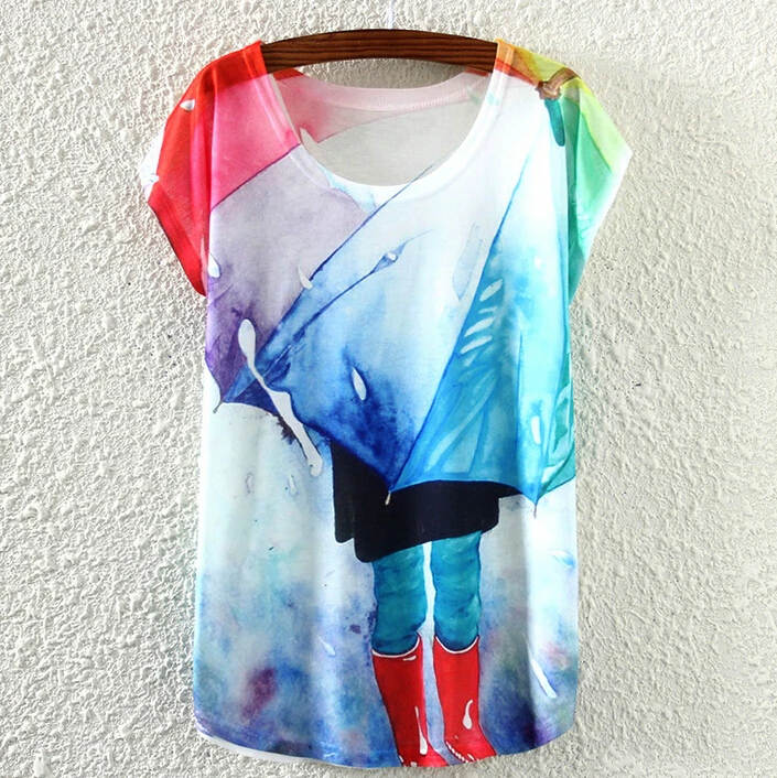 

2016 New Fashion Women T Shirts Short Sleeve women Printed Letters T-Shirts Female Retro Graffiti Flower Tops Tee Lady T Shirts