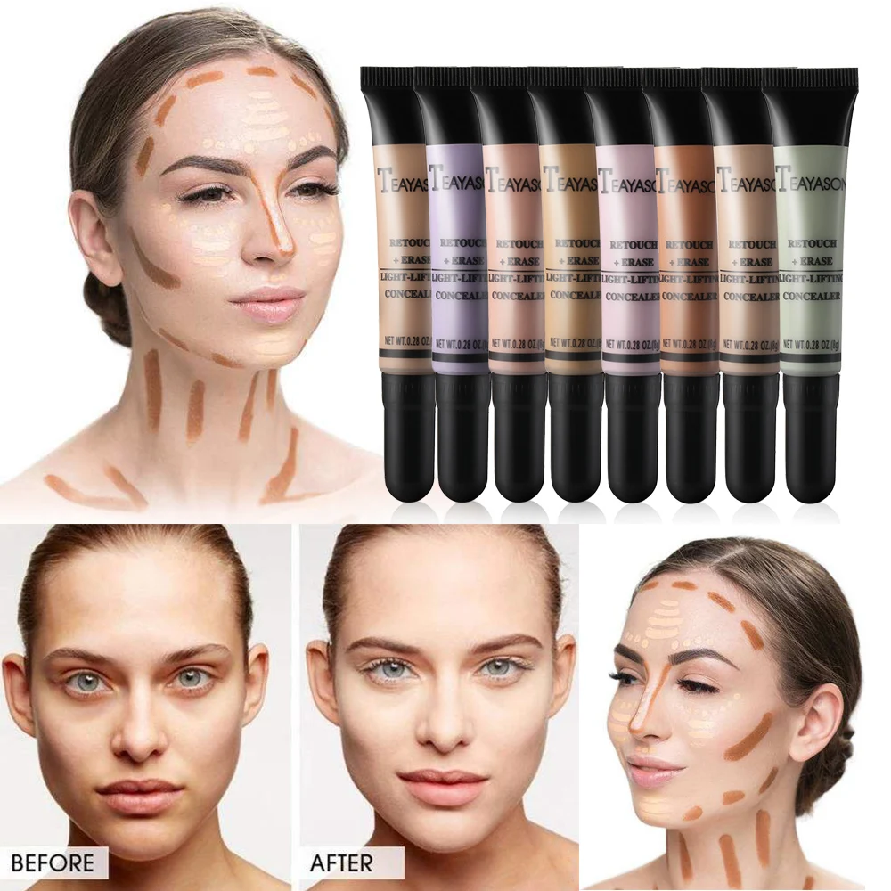 Liquid Concealer Make Up for Women Pores Freckle Full Cover Waterproof