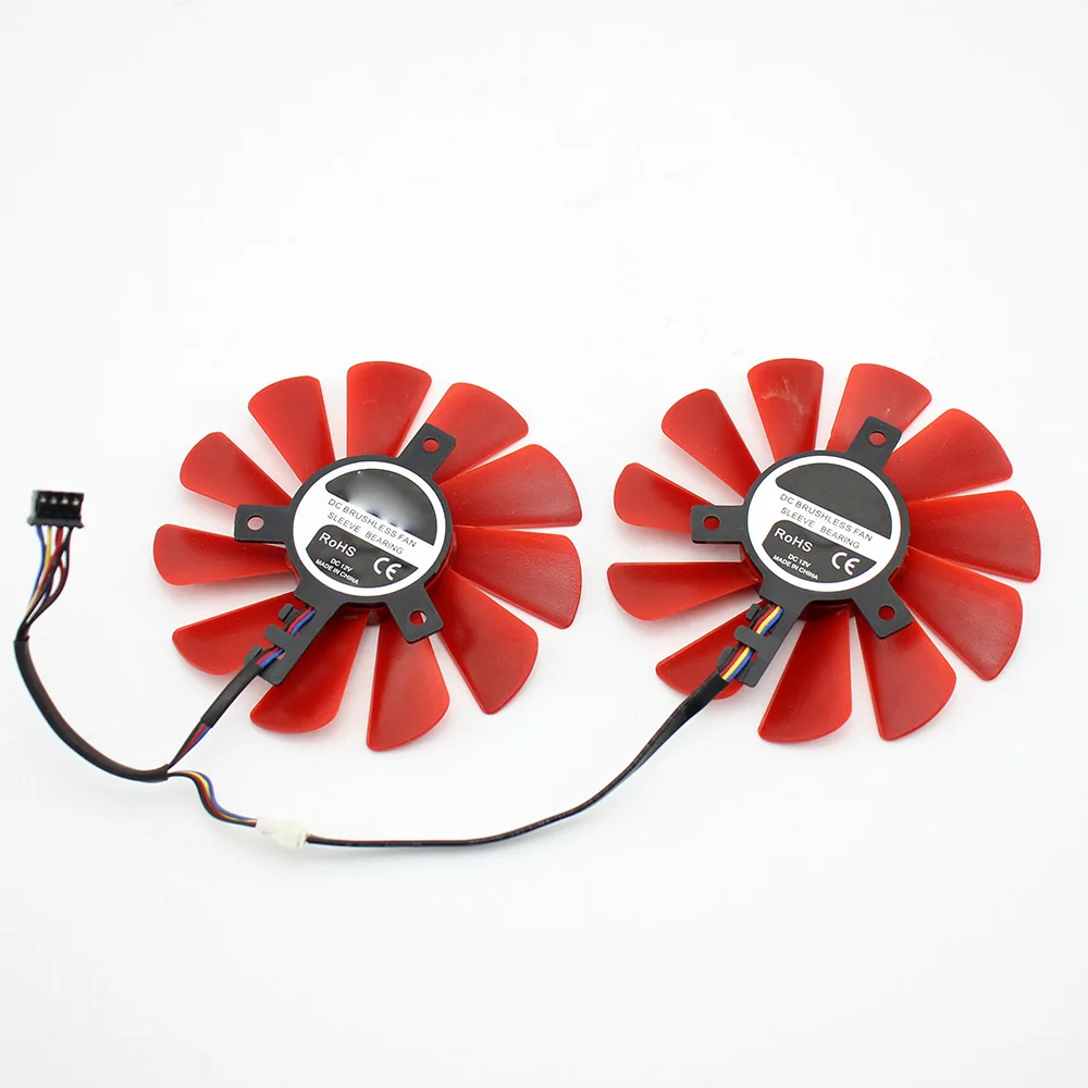 2PCS/lot 85mm FDC10U12S9-C 0.45A 4Pin Cooler Fan Replace For XFX RX 560D RX 570 RX 580 RX Vega Graphics Video Card Cooling Fans