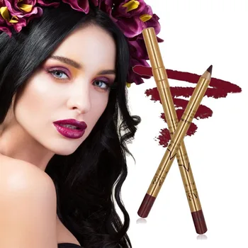 

2019 New Matte Lipliner Set Makeup Waterproof 3D Contour Lips Pigment Red Lipstick Lip Liner Pencil Women Beauty Tool Wholesale