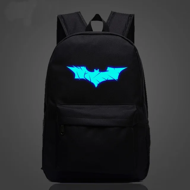 Best Offers Batman luminous fluorescent male and female college students shoulder bag style luminous backpack schoolbag Korean wave