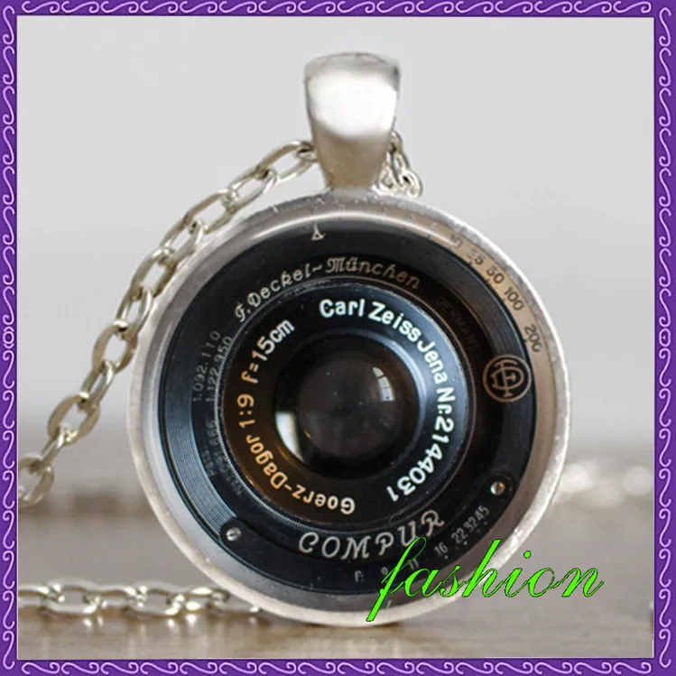 Old Camera lens necklace pendant photographer gift pendant