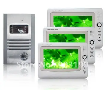 

XinSiLu New 7inch wired video door phone/doorphone/intercom system,6 LED lights ,nightvision ( 1 to 3) + Free shipping