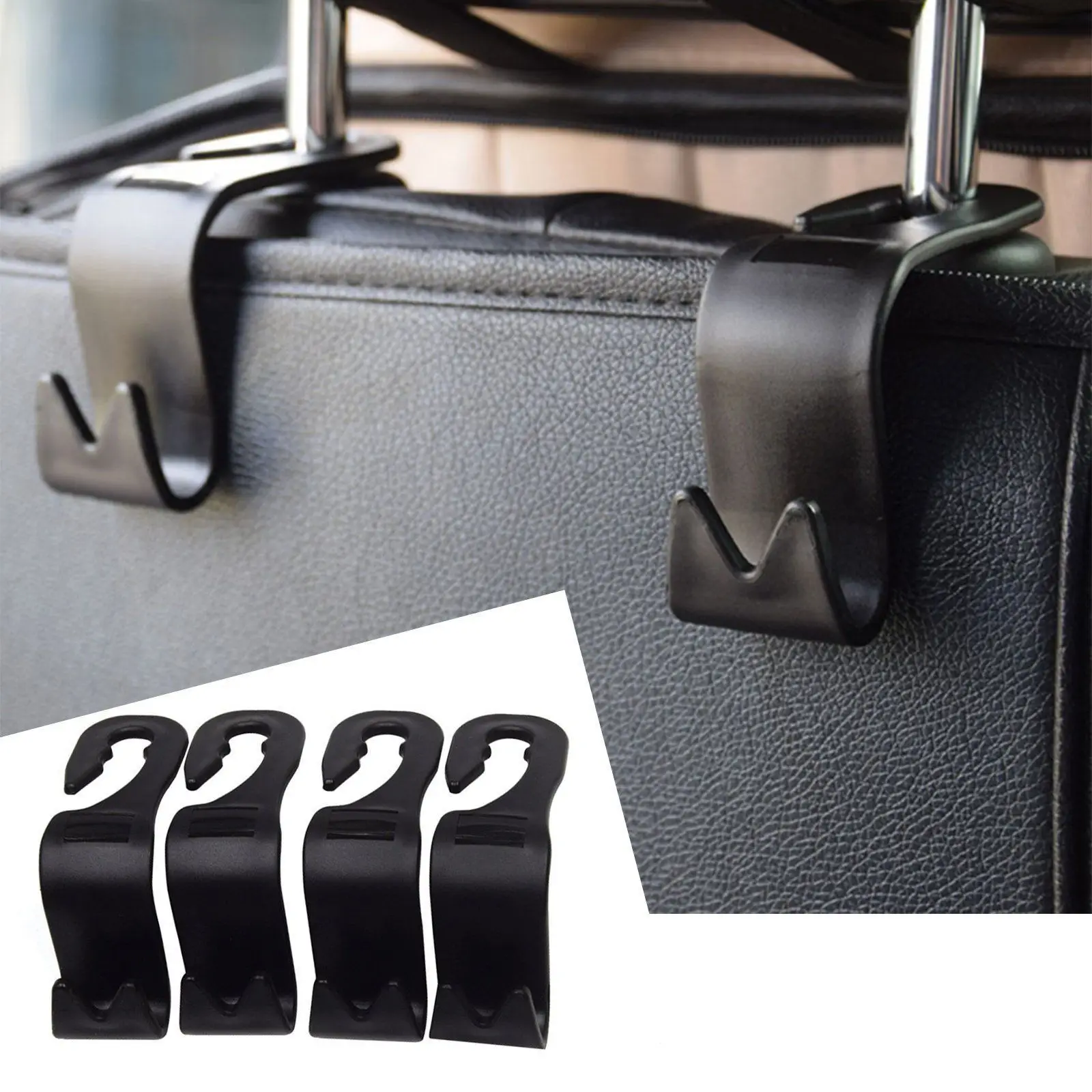 4Pcs Car Seat Truck Coat Hook Purse bag hanging Hanger Auto Bag