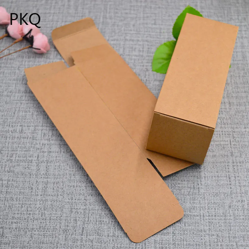 

100pcs,Brown Eyeliner Eyebrow Pencil Packaging Box Kraft Paper craft cardboard box essential oil packaging box Cosmetic carton