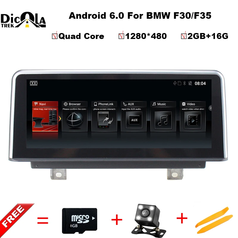 

2G+16G 10.2" IPS Quad Core Android 6.0 Car dvd Multimedia player For BMW 3 Series F30 F35 2013-2017 GPS Navigation build-in 4G