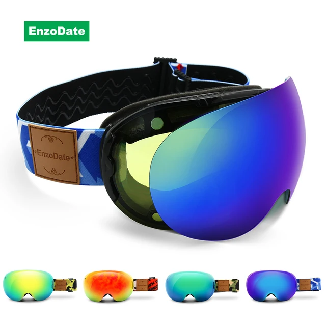 US $29.55 Ski Goggles 2 in 1 with Magnetic Dual-use Lens Night Skiing Anti-fog UV400 Snowboard Sunglasses