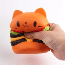 

2018 Jumbo Squishy Toys Children Slow Rising Antistrss Toy Cat Hamburger Fries Squishies Stress Relief Toy Funny Kids Gift Toy