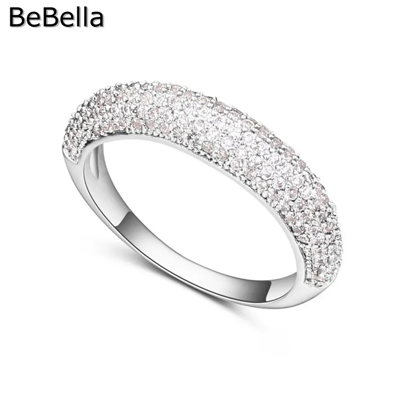 Женское кольцо с фианитом BeBella Pave обручальное кубическим цирконием