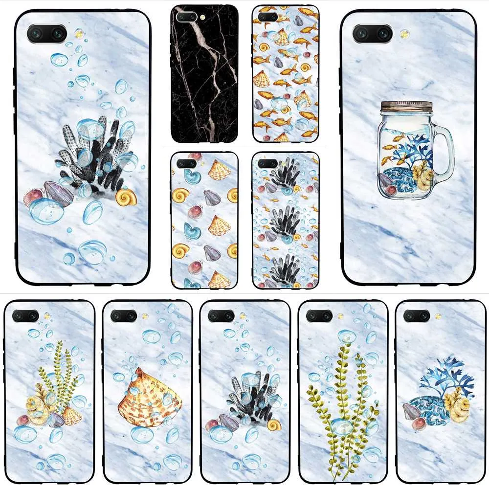 

Protective Marble Sea Phone Cover for Huawei Honor 8 Lite Case 10 9 6A 7A Pro 7X 7C Y6 Prime Nova 3 3i Shell A7