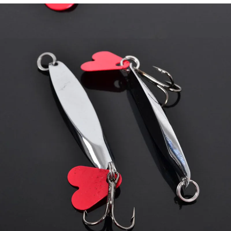 

Fishing Lure Angle Cut Bevel Jigbait Bend Spoon Lures 7-28g with Red Heart Lot 2 Pieces