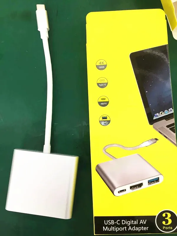 Nuovo Tipo C Usb 3.1 A Usb-C 4K Hdmi Usb 3.0 Adattatore 3 In 1 Hub Per Apple Macbook