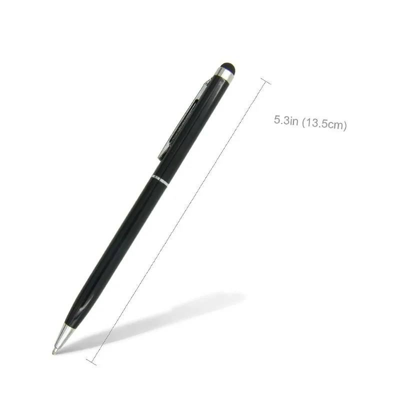2 в 1 многофункциональная тонкая круглая ручка с тонким наконечником для сенсорного экрана, емкостный стилус для смартфона, планшета, iPad, iPhone