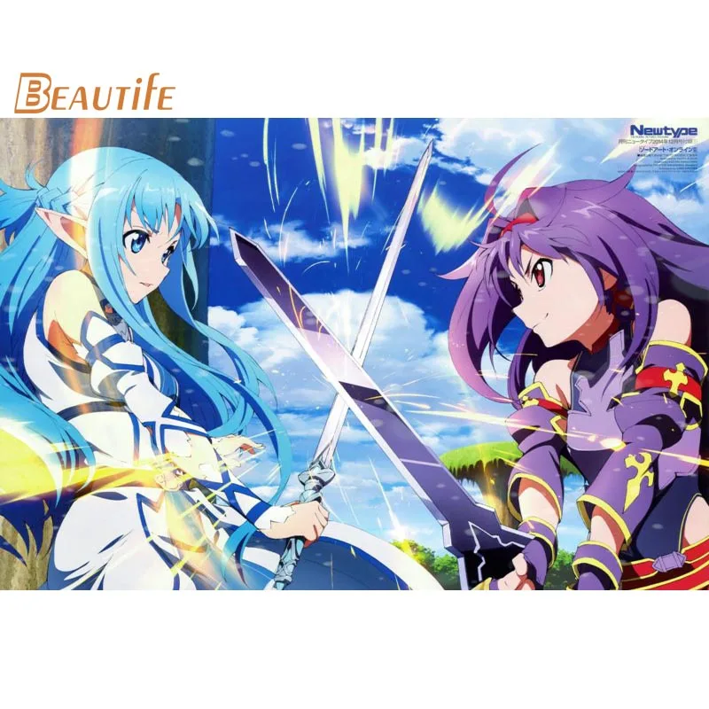 

Custom Sword Art Online Poster Cloth Silk Poster Home Decoration Wall Art Fabric Poster Print 30X45cm,40X60cm.50X75cm,60X90cm