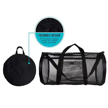 

Beach Storage Bag Large Capacity Mesh Corrosion Resistant Toy Swimsuit Storage Bag Durable Outdoor Sand Away Drawstring Backpack
