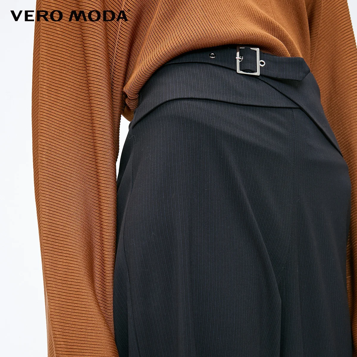 Vero Moda женские OL Стиль средняя талия на шнуровке Досуг широкие брюки | 318450509