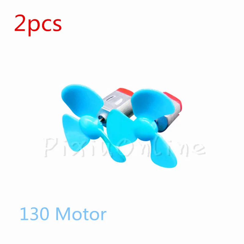 2PCS ST114b 130 Micro DC Motors Blue Fan Blades 20*15*25mm 17000