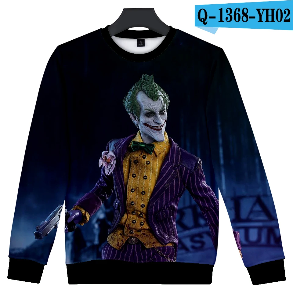 haha joker Bastard Great villain long-sleeved sweater with jeans game popular casual wear loose new loose - Цвет: Коричневый