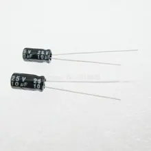 20 шт./лот 10 мкФ 25 В Алюминий электролитический конденсатор 25 В 10 мкФ 4*5 электролитический конденсатор