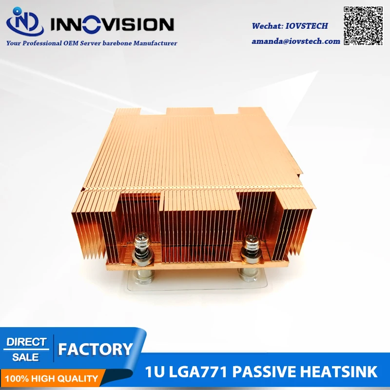 Новый пассивный радиатор сервера LGA771 1U с обратной планой новый медный кулер ЦП