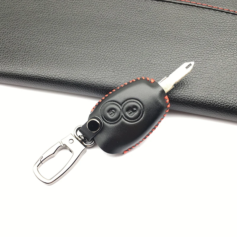 Ручная кнопка 2 кнопки для Renault Clio Diaia Logan Sandero Megane Modus Espace Kangoo брелок кожаный чехол