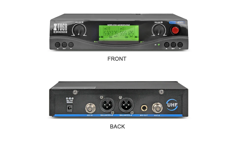XTUGA аудио UHF Беспроводные микрофоны с экраном расстояние 2 канала гарнитура микрофон системы сцены караоке бар вечерние церковные
