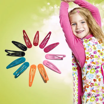 

30pcs 5cm Snap Hair Clips for Glitter Hairpins Colorful Metalfor Baby Children Girls Accessories Hair Protectional High Quality
