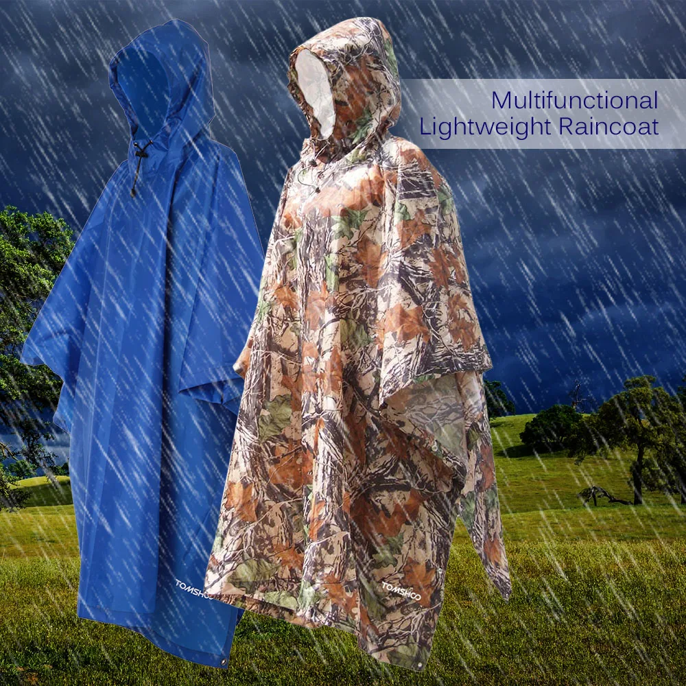 Tents Raincoat Hiking Cycling Poncho Backpack Rain Cover Rainning Coat Hood