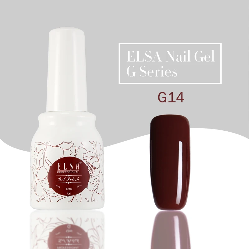 ELSA Nude Red Классическая серия гель для ногтей цветной гель для дизайна ногтей DIY Дизайн долговечный впитывающий УФ-гель маникюрный лак - Цвет: G14