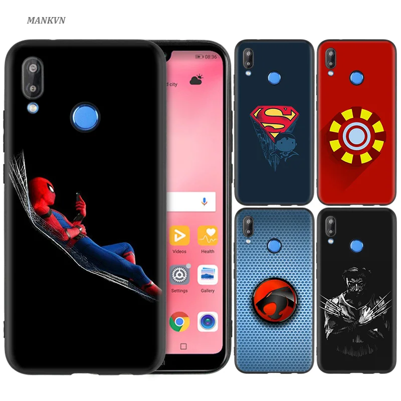 

Silicone Case Cover for Huawei P20 P10 P9 P8 Lite Pro 2017 P Smart+ 2019 Nova 3i 3E Phone Cases Marvel Avengers Batman Luminous