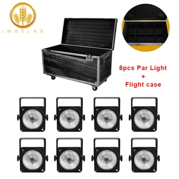 

IMRELAX New 8PCS LED 30W COB Par Light With Optional Lens Beam Wash Stage Lighting Effect DMX Par Led With Flight Case