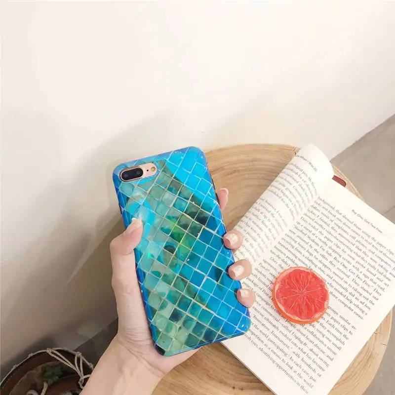 

Cool Wind Blue Scales For Iphone 6 6S 7 8plus X Xs Xr Xsmax All-Inclusive Drop Protection Sleeve