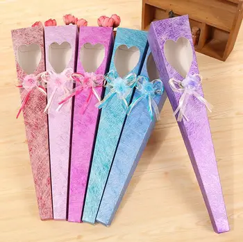 

50 Pcs/lot Rose Packing Boxes Single Packing Bags Flowers Wrapping Paper Box Florist Supplies Wedding Favors Packing Box