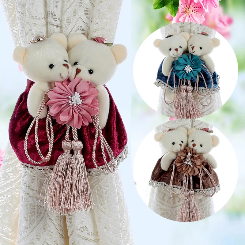 

1pc Cartoon Bear Curtain Holder Nursery Bedroom Curtain Buckle Tie-back Hook Fastener Buckle Clamp
