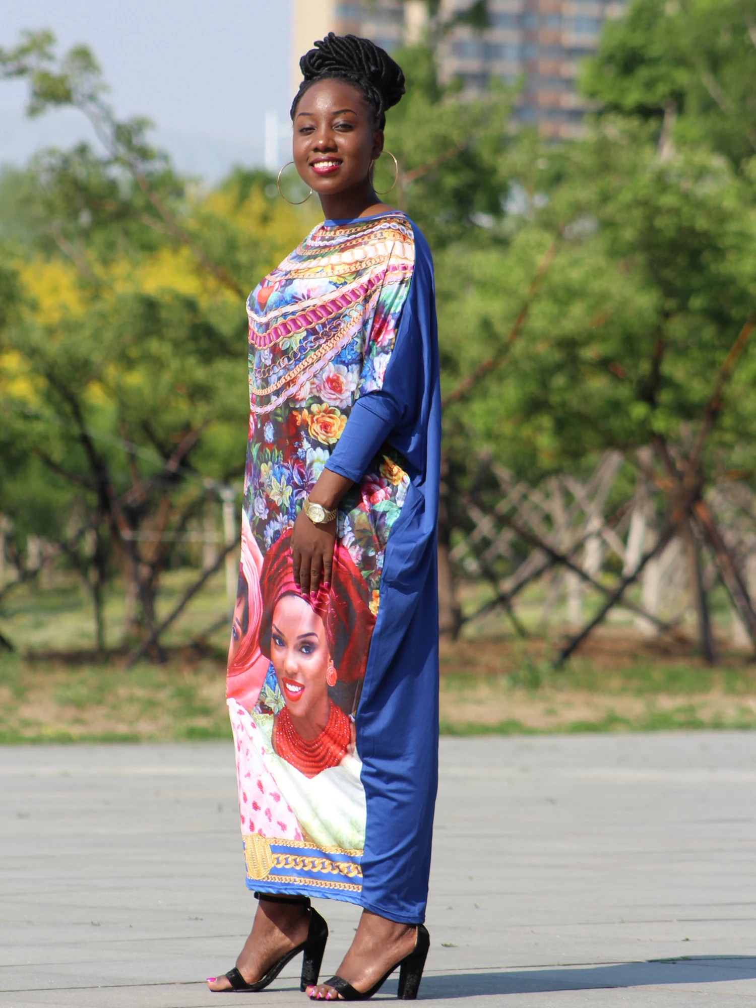 Dashikiage Новые африканские женщины голова лица полное ювелирное изделие Печатные