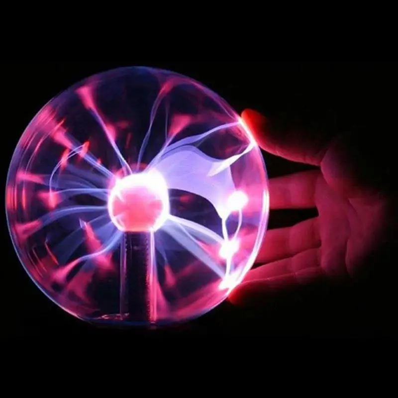 8 дюймов магический плазменный шар светильник магический плазменный с сенсорной панелью в виде кристаллов светильник прозрачное стекло лампы украшение дома