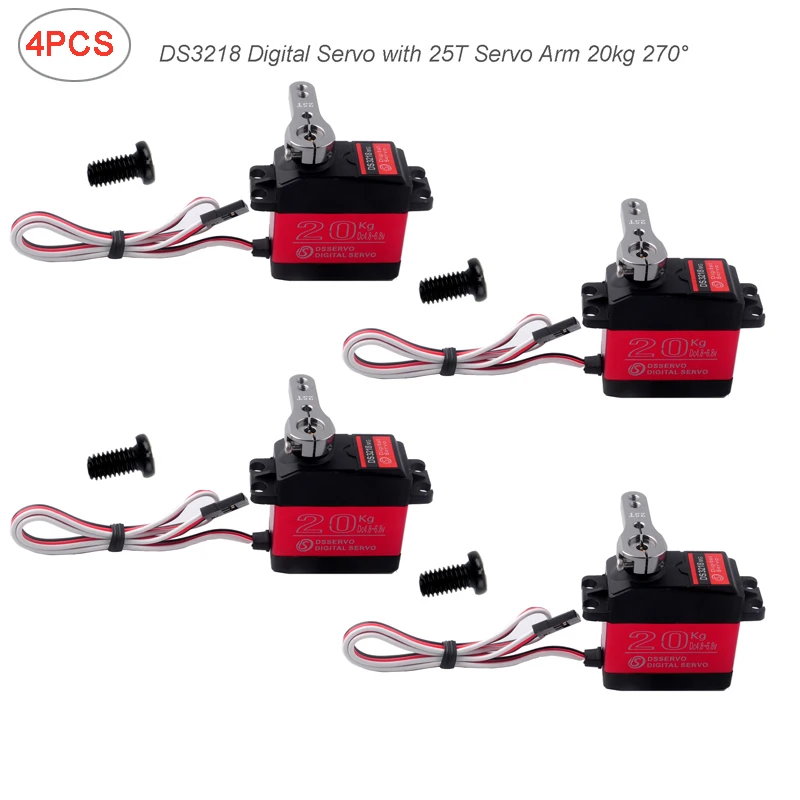 4 шт. DS3218 270 градусов цифровой RC сервопривод крутящий момент 20 кг