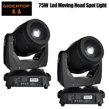 TIPTOP 2 xLot DMX 512 75 Вт Светодиодный точечный движущийся головной свет с переменным моторизованным фокусом светодиодный дисплей Высокой Мощности Китай Tyanshine Белый светодиодный