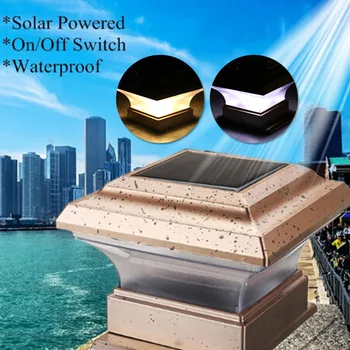 

28 LEDs Outdoor Waterproof Solar Post Night Light Fence Lamp Fence Lamp Landscape Light Garden post cap lamp Square Decor Light