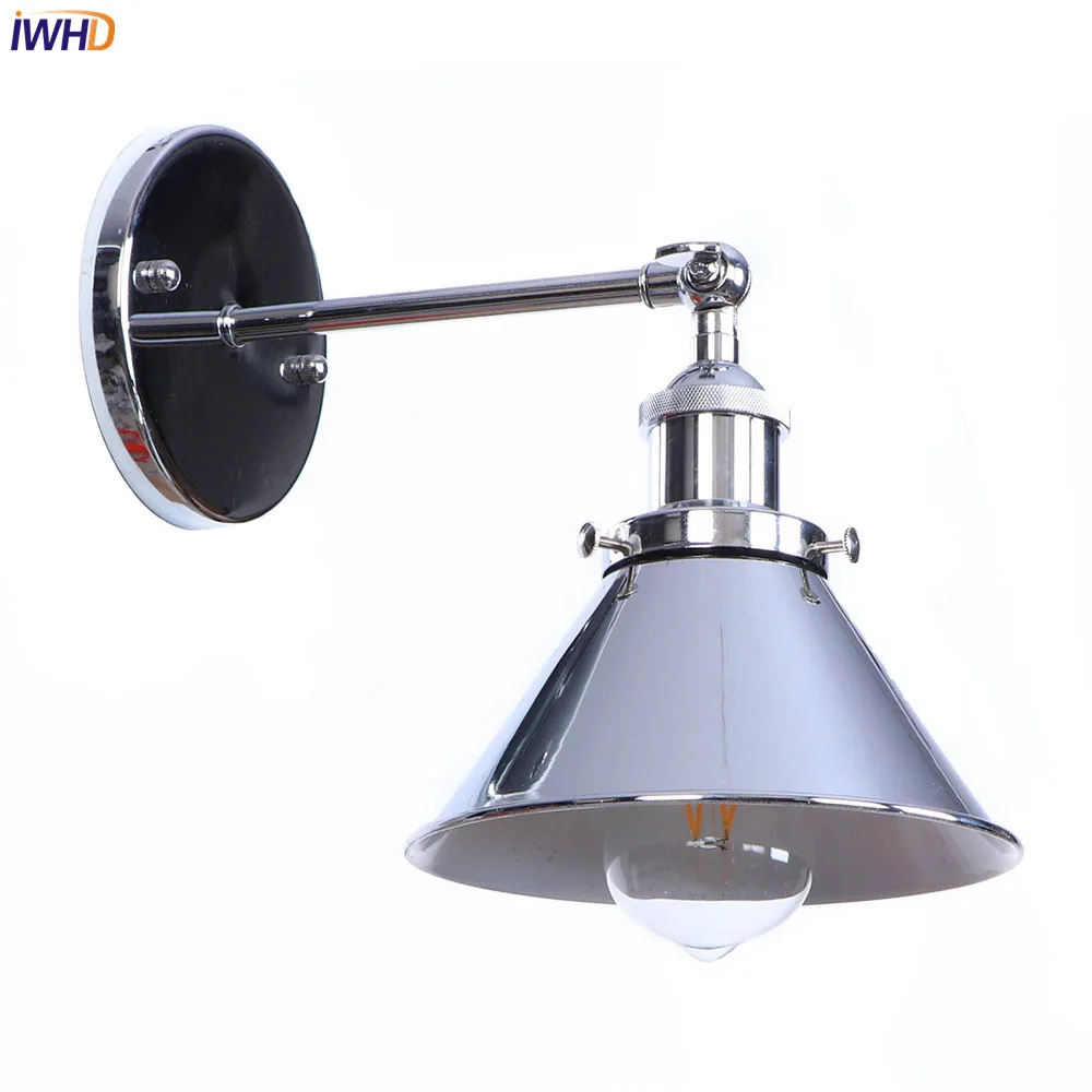 IWHD Silver Retro Vintage Antique Wall Lamp Beside Bedroom Bathroom Loft Style Industrial Wall Light Fixtures Edison Sconce IWHD Silver Retro Vintage Antique Wall Lamp Beside Bedroom Bathroom Loft Style Industrial Wall Light Fixtures Edison Sconce