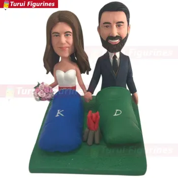 

Hiker Wedding Cake Topper Camper Personalized Wedding Cake Topper Camper Custom Hiker Bobble Head Hiker Cake Topper Hiker Gift C