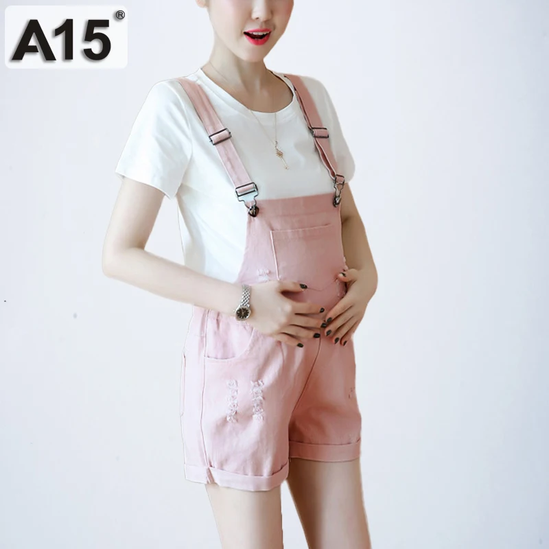 Denim Overalls Women Shorts Maternity Jumpsuits Rompers Summer Trousers 5455