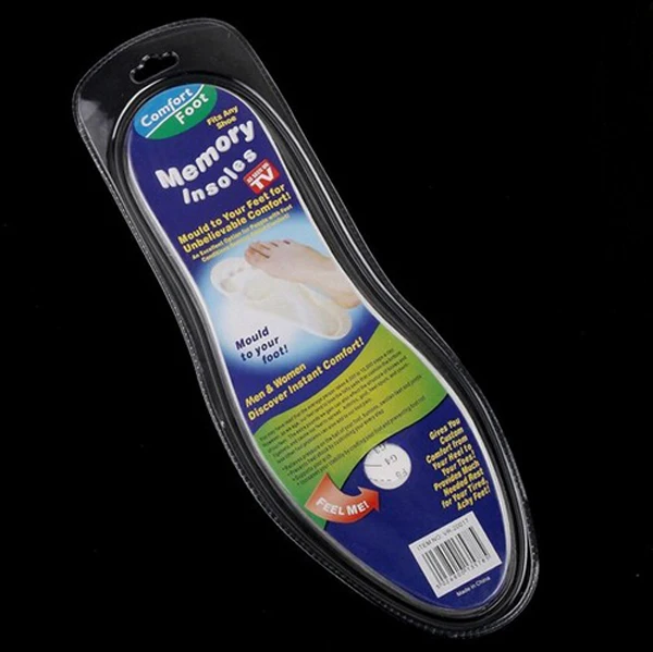 

Free shipping 200pairs/lot men woman Foam memory insole comfort foot mould to your foot discover instant comfort retail packing
