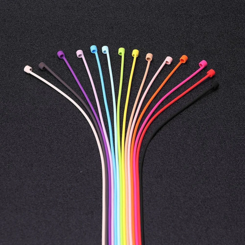 

Hot sale Random Color Anti Lost Silicone Strap Loop Cable Cord String for Apple Airpods Wireless Headphone Earpods Accessorie